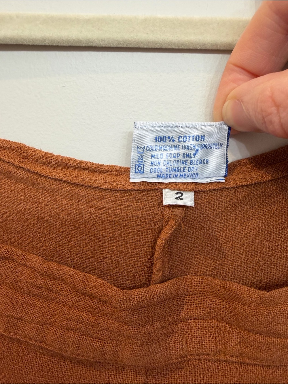 Oh My Gauze Sabina Jumpsuit Size 2 L/XL Cinnamon Brown 100% Cotton Wide Leg - Picture 5 of 9